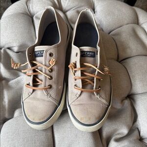 Sperry Beige Canvas Shoes